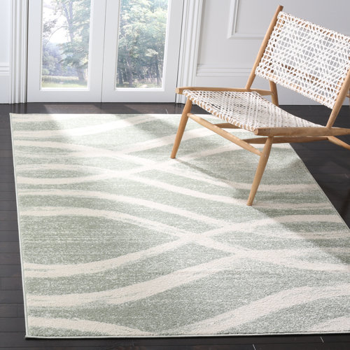 Wrought Studio Shelva Abstract Beige/Green Area Rug & Reviews Wayfair